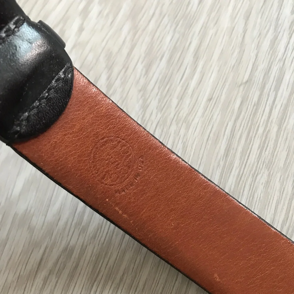 MENS DEEP CHOCOLATE BROWN BELT LEATHER MADE IN USA 36